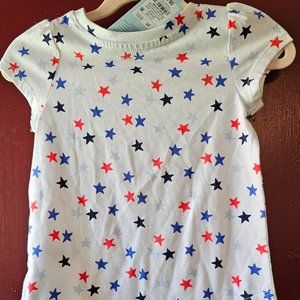 Girls Toddler 3T Stars Short Sleeve T-Shirt